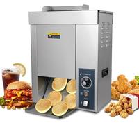 Tostapane Commerciale Per Panini, Tostatura panini a catena Macchina Riscalda Panini Verticale Completamente Automatica, 2000W Potenza, 50-300°C Regolabile, 1400 Fette/Ora