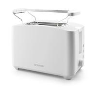Tostapane compatto Bomann® 2 fette | Tostapane con funzione scongelamento/riscaldamento/quick-stop | Tostapane con attacco per panini | Tostapane bianco anche per toast e cialde pronte | TA 6065 CB