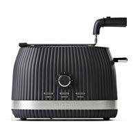 Guzzini, Sous Chef, Tostapane in Materiale Bio-Based, 7 Livelli di Tostatura, con Pinze Apribili e Griglia Scalda-Croissant, Vaschetta Raccoglibriciole Estraibile (Anthracite)