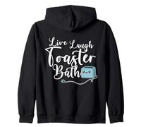Tostapane con scritta "Live Laugh Toaster Bath Inspirational Funny Life Joke Humour Felpa con Cappuccio
