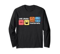 Tostapane con scritta "Live Laugh Toaster Bath" (lingua italiana non garantita) Maglia a Manica
