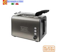 Tostapane Elettrico 2 Fette 900W Acciaio 7 Tostature Funzione di Scongelamento
