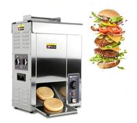 Tostapane Elettrico Ad Alto Rendimento, 1400 Fette/Ora Burger, Tostapane Automatico A Catena 2000W, Riscaldatore Verticale Inox, Doppia Ingresso Regolabile Per Doratura