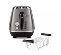 Tostapane elettrico DeLonghi Distinta CTIN2103.TB, 900 W - Titanio/Nero