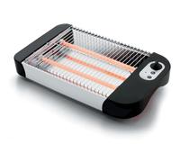 Tostapane per pane piatto da 600 W / Materiale in acciaio inossidabile - Per casa, cucina e ospitalità / 2 tubi al quarzo - Ideale per pane e pasticceria