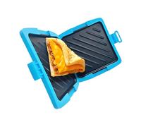 Tostapane Per Sandwich | Grill Per Sandwich Da Microonde - Piastre per Panini Antiaderenti Lavabile in Lavastoviglie Ideale per Professionisti Occupati Studenti Universitari Dormitorio Casa Ufficio