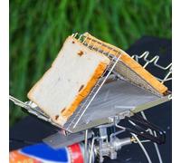 Tostapane Pieghevole Portatile Acciaio Inox per Avventure Cucina Esterno