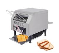 Tostapane professionale, tostapane a nastro commerciale, macchine per pane tostato da 2200 W, 300 fette all'ora, velocità e temperatura regolabili, per ristoranti, buffet