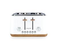 Tostapane Salter EK5823WHTVDE 4 fette - Slot larghi, 6 livelli di doratura, Vassoio raccogli briciole rimovibile, Scongelamento, Riscaldamento, Annulla, Funzione auto-centrante, Eiezione alta.