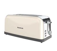 Taurus - Tostapane Vintage Cream 1500W | 2 Fessure Extra Lunghe | 7 Livelli | Funzione Scongelamento | Corpo Inox | Vassoio Raccoglibriciole | Design Retrò