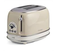 Ariete 155 Tostapane Vintage 2 fette di pane - con pinze - 6 livelli di tostatura - 810 Watt- Acciaio Inox - Linea Vintage - Beige