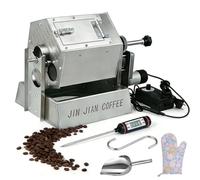 Tostatrice di caffè professionale da 800g, tipo a tamburo elettrico da 3,4L con termometro e pala mescolatrice, calore uniforme a 360° per casa e caffetteria