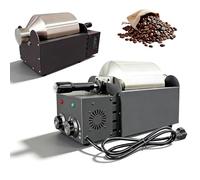 Tostatrice elettrica a tamburo per chicchi di caffè, macchina per tostare il caffè con velocità e temperatura regolabili automaticamente,tostatrice elettrica in acciaio inossidabile per chicchi