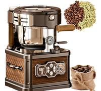 Tostatrice elettrica for caffè di precisione,con separazione dei gusci dei chicchi,3dispositivi di protezione di sicurezza,macchina for torrefazione del caffè retrò domestica