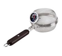 Tostatrice per caffè, tostatrice per chicchi di caffè in acciaio inossidabile con manico esteso, fornello portatile per tostatura di noci con termometro per la casa, bar, negozio, per