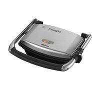 Ariete 1911 Toast & Grill Slim - Piastra elettrica antiaderente per toast e sandwich - piastra rigata - 1000 Watt - Argento