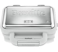 Breville Macchina per sandwich DuraCeramic con piastre profonde | macchina per sandwich per 2 fette a temperatura variabile, bianca [VST070X]