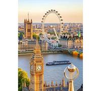TOSTOG Diamond Painting Kit Completo,Diamond Art Kit Rotondo per Adulti e Principianti,Torre Di Londra 5D DIY Ricamo a Punto Croce Painting Pittura Decorazione Casa 30x40cm