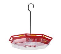 Tosuny 16oz Sospeso a Prova di Perdita Alimentatore per Colibrì per | 8 porte di alimentazione, forma di fiore rosso, bottiglia trasparente con livello di nettare, facile ricarica