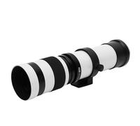 Tosuny 420-800 Mm Super Teleothot Lens, Teleobiettivo Manuale Apertura F8.3 Apertura per Fotografia di Luna di Uccelli Selvatici, per Telecamere Mirrorless (WHITE)