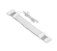 Tosuny Cavo di Alimentazione GPU ARGB 2x8 Pin, Cavo PSU ARGB Sincronizzato 5 V 3 Pin 18 AWG, Cavo di Prolunga di Alimentazione Scheda Grafica ARGB Illuminato da 2x8 Pin a 2x8 Pin, Bianco