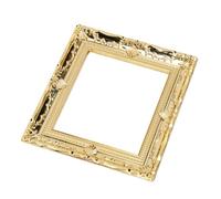 Tosuny CORNCICE MINIATURA DORATA 1:12 CORNICE PER FOTO CASA DELLE BAMBOLE | Materiale plastico dal design realistico, decorazione per esposizione di foto, piccolo accessorio per la casa, scena