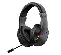 Tosuny Cuffie da Gioco Wireless con Microfono a Cancellazione di Rumore, Cuffie 2.4G e Bluetooth 5.4 Illuminazione RGB per PC Portatile, Driver da 40 Mm Antirumore in Memory Foam (BLACK)