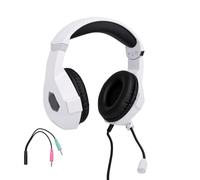 Tosuny Cuffie Gaming RGB Over Ear per Computer con Microfono (WHITE) | di gioco coinvolgente, chat di squadra cristallina, vivace illuminazione d\'accento RGB