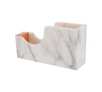 Tosuny Dispenser per Nastro Resistente con Base Ponderata |Dispenser di Nastro Adesivo Ricaricabile per Ufficio, Casa, Scuola (Marmo Oro Rosa)