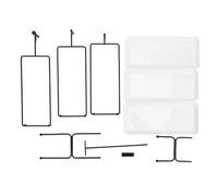 Tosuny Espositore per Frutta Multi-livello Robusto Piatto per Snack Supporto a più Livelli per Prelibatezze Gourmet Cena Antipasti 15" x10,8 x5,1 (BLACK)