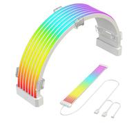 Tosuny Kit Cavo di Estensione di Alimentazione RGB, Cavo a Manicotto Ad Alimentazione 3pin 5V, Cavo PSU RGB Sincronizzato con Strisce a LED, Cavo PC Argb per Estensione di Alimentazione