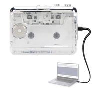 Tosuny Lettore di Cassette Portatile, Converti Cassetta in Mp3 con Cavo USB C e Riavvolgimento Automatico, Include Cuffie e Software retrò, per la Conversione della Musica per Laptop