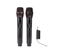 Tosuny Microfono Wireless, Doppio Microfono Dinamico Portatile 2.4G con Ricevitore Ricaricabile, Set Karaoke per Canto, Karaoke, Matrimonio, DJ, Festa, Discorso