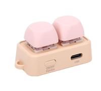 Tosuny Mini Tastiera Bluetooth a 2 Tasti, Tastierino Macro Programmabile con Copia Incolla e Girapagina, Retroilluminazione RGB, Ricaricabile 230 MAh per PC E-Reader (Roseo)