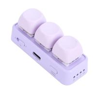 Tosuny Mini Tastiera Bluetooth a 3 Tasti, Girapagina Macro Programmabile per E-reader, Tastierino Copia e Incolla, USB Wireless, Retroilluminato RGB Ricaricabile 380 MAh per Giochi da