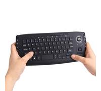 Tosuny Mini Tastiera Wireless da 2,4 GHz con Trackball e Rotella di Scorrimento, Mouse Portatile per PC, Telecomando Plug & Play per Console di Gioco Smart TV