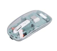 Tosuny Mouse senza Fili Trasparente, Mouse da Gioco Bluetooth con Luce LED, 800/1200/1600 DPI, Ricevitore USB, Silenzioso, 400mAh, Doppio Bluetooth e 2.4G per Più Dispositivi (GREEN)