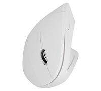 Tosuny Mouse verticale con cavo USB, prevenzione dalla sindrome del tunnel carpale, controllo ad alta precisione, pulsante ON/OFF, controllo wireless a 2,4 GHz, leggero, semplice(White)