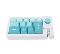 Tosuny PAD NUMERE MECCANICO, Tastiera Numerica Cablata USB con Retroilluminazione a LED RGB e Rullo di Joystick, Scambiabile Caldo e Anti -fantasmi, 12 Chiavi Programmabili, Macro a (GREEN)