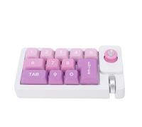 Tosuny PAD NUMERE MECCANICO, Tastiera Numerica Cablata USB con Retroilluminazione a LED RGB e Rullo di Joystick, Scambiabile Caldo e Anti -fantasmi, 12 Chiavi Programmabili, Macro a (PURPLE)