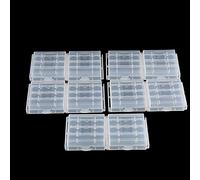 Tosuny Scatola Batteria 10x per Batteria in plastica AA/AAA, Custodia per Protezione e Trasporto per 4 batterie AA o 5 AAA