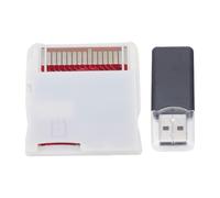 Tosuny Scheda Cartuccia di Gioco, Scheda di Masterizzazione Giochi NDS con Adattatore per Schede Flash Giochi 3DS, Lettura e Scrittura Ad Alta velocità, Compatibile con (Set WOOD HK bianco)