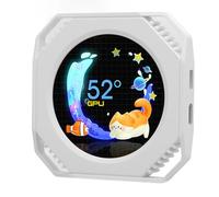 Tosuny Schermo Mini IPS da 2,1 Pollici per PC, Monitor della Temperatura del Computer USB con Editor di Temi Visivi, Visualizzazione Dati RAM GPU CPU in Tempo Reale, Pannello Sensore PC (White)