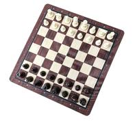 Tosuny Set Scacchi 13,78in Scacchiera Effetto Legno, Re 2,48in per Gioco
