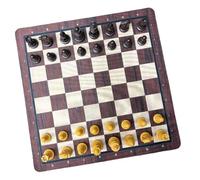 Tosuny Set Scacchi 13,78in Scacchiera Effetto Legno, Re 2,48in per Gioco