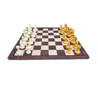 Tosuny Set Scacchi 13,78in Scacchiera Effetto Legno, Re 2,48in per Gioco