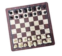 Tosuny Set Scacchi 13,78in Scacchiera Effetto Legno, Re 2,48in per Gioco