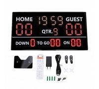 Tosuny Tabellone Segnapunti Elettronico con Telecomando, Display LED a 14 Cifre Segnapunti per Baseball Tennis Calcio Pallavolo, Tabellone Sportivo Digitale