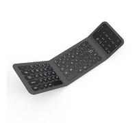Tosuny Tastiera Bluetooth Pieghevole con Touchpad, Tastiera Wireless Pieghevole con Interruttore a Forbice, Tasto Silenzioso, Tastiere Pieghevoli Tascabili Full Size Ricaricabili per