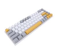Tosuny Tastiera da Gioco Meccanica 60%, 68 Tasti RGB Retroilluminato Casta da Gioco Compatto con Interruttore Blu, Tasti Completi Non Conflitto, Tastiera Cablata USB (Giallo Grigio Bianco)